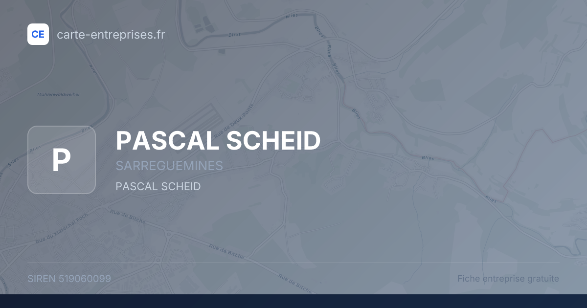 PASCAL SCHEID — 519060099 — fiche entreprise