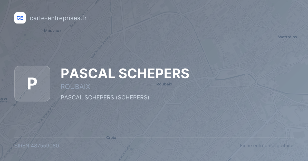 PASCAL SCHEPERS — 487559080 — fiche entreprise