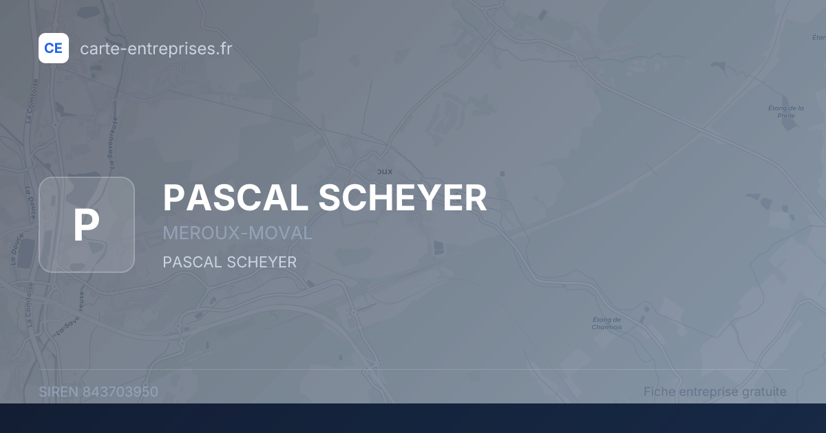 PASCAL SCHEYER — 843703950 — fiche entreprise