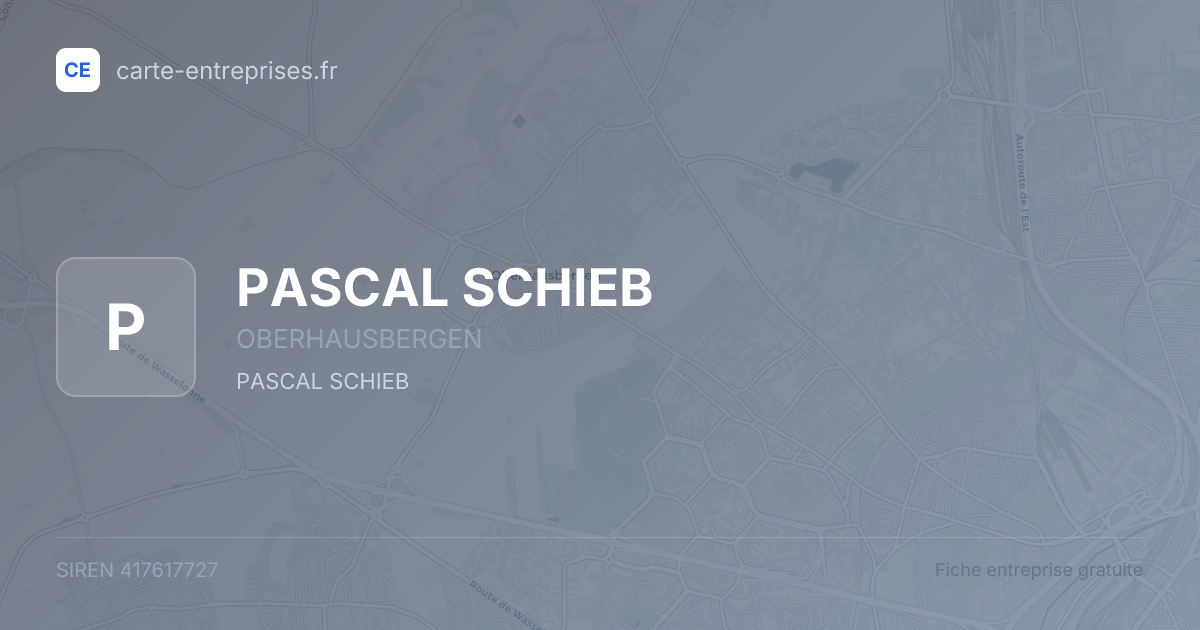 PASCAL SCHIEB — 417617727 — fiche entreprise