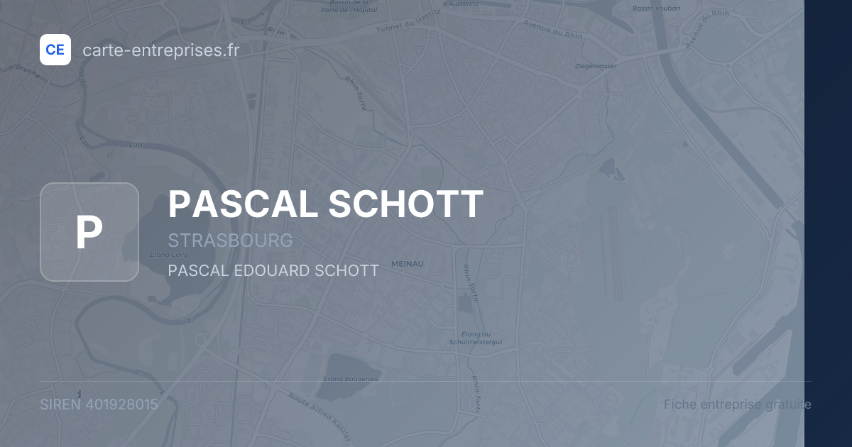 PASCAL SCHOTT — 401928015 — fiche entreprise