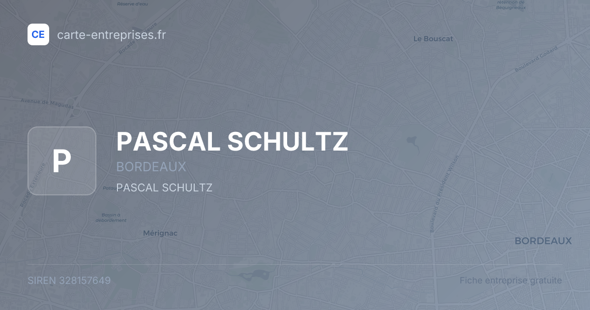 PASCAL SCHULTZ — 328157649 — fiche entreprise