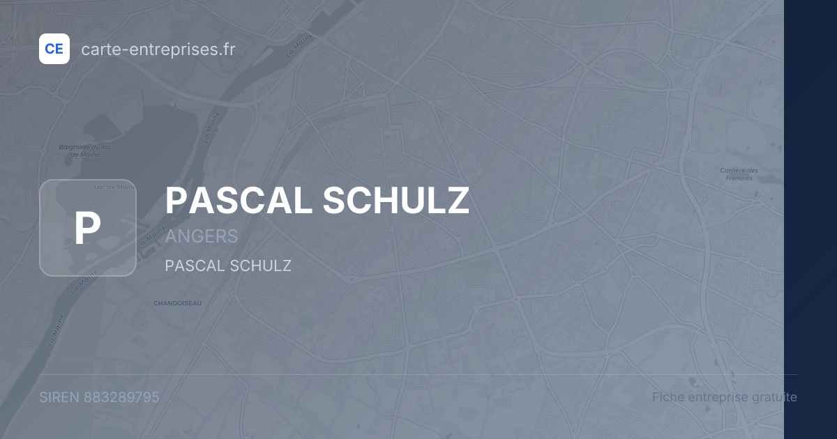PASCAL SCHULZ — 883289795 — fiche entreprise