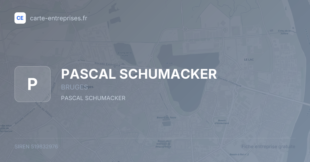 PASCAL SCHUMACKER — 519832976 — fiche entreprise