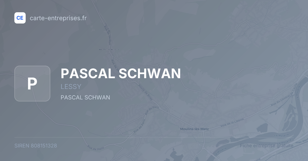 PASCAL SCHWAN — 808151328 — fiche entreprise
