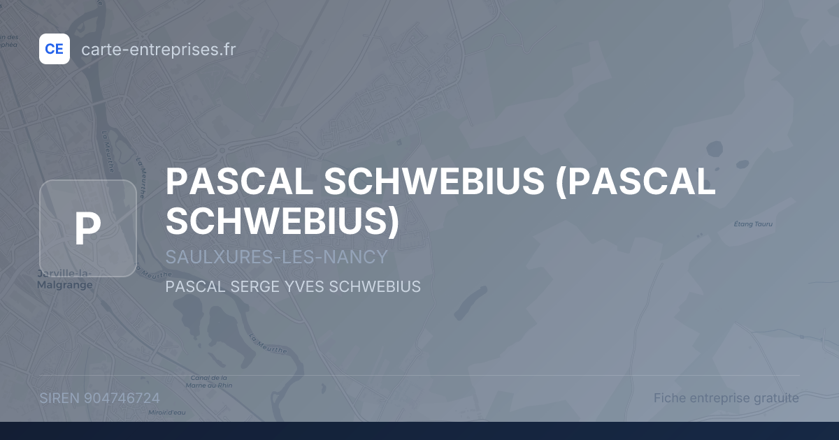 PASCAL SCHWEBIUS — 904746724 — fiche entreprise
