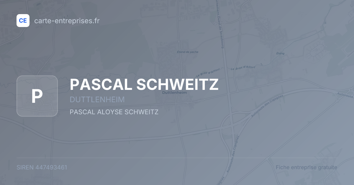 PASCAL SCHWEITZ — 447493461 — fiche entreprise