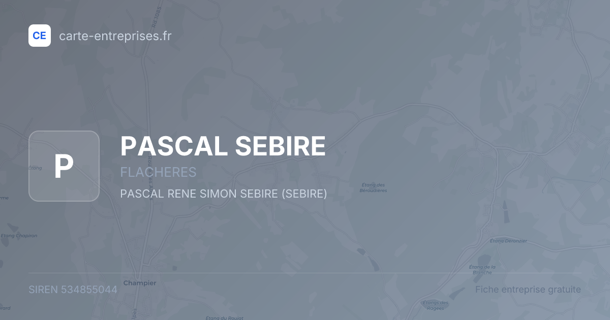PASCAL SEBIRE — 534855044 — fiche entreprise