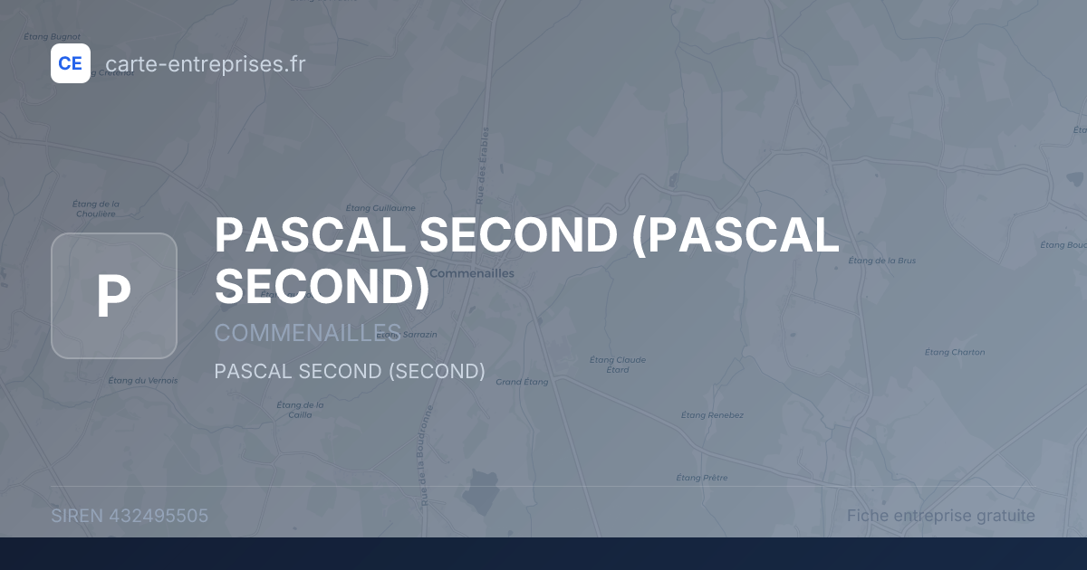 PASCAL SECOND — 432495505 — fiche entreprise