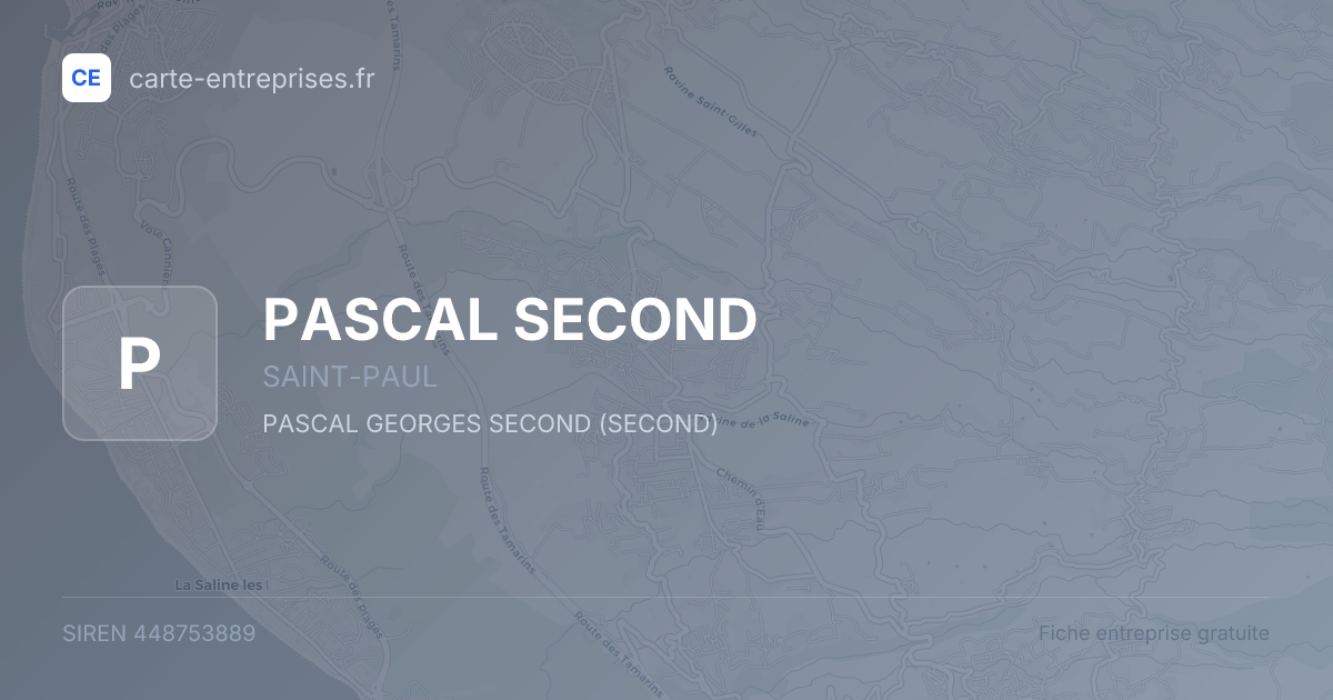 PASCAL SECOND — 448753889 — fiche entreprise