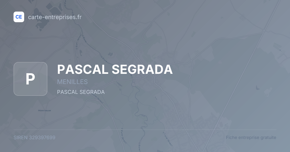 PASCAL SEGRADA — 329397699 — fiche entreprise