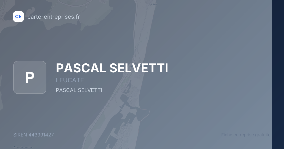 PASCAL SELVETTI — 443991427 — fiche entreprise