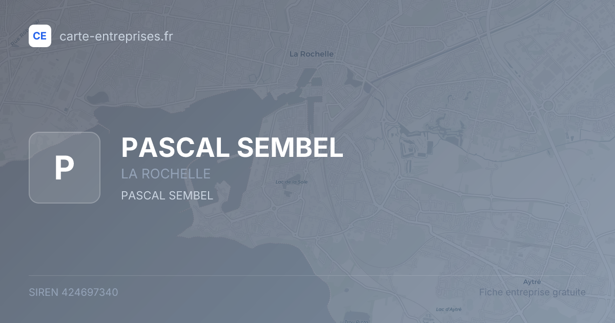 PASCAL SEMBEL — 424697340 — fiche entreprise