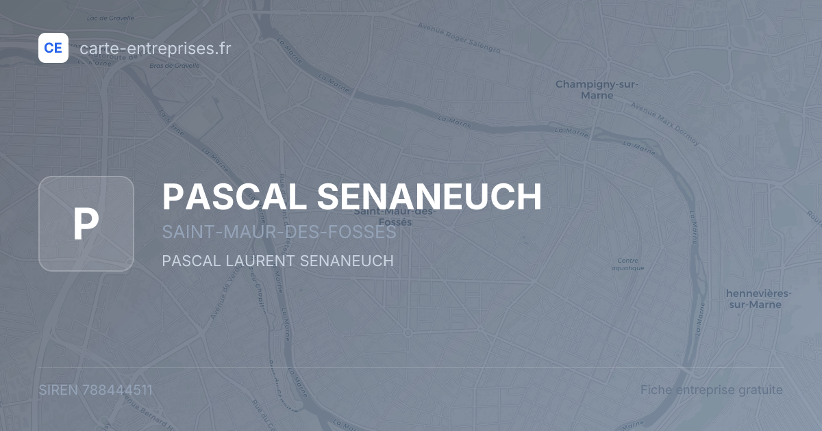 PASCAL SENANEUCH — 788444511 — fiche entreprise