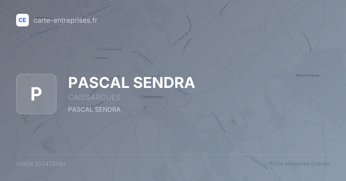 PASCAL SENDRA — 352478564 — fiche entreprise