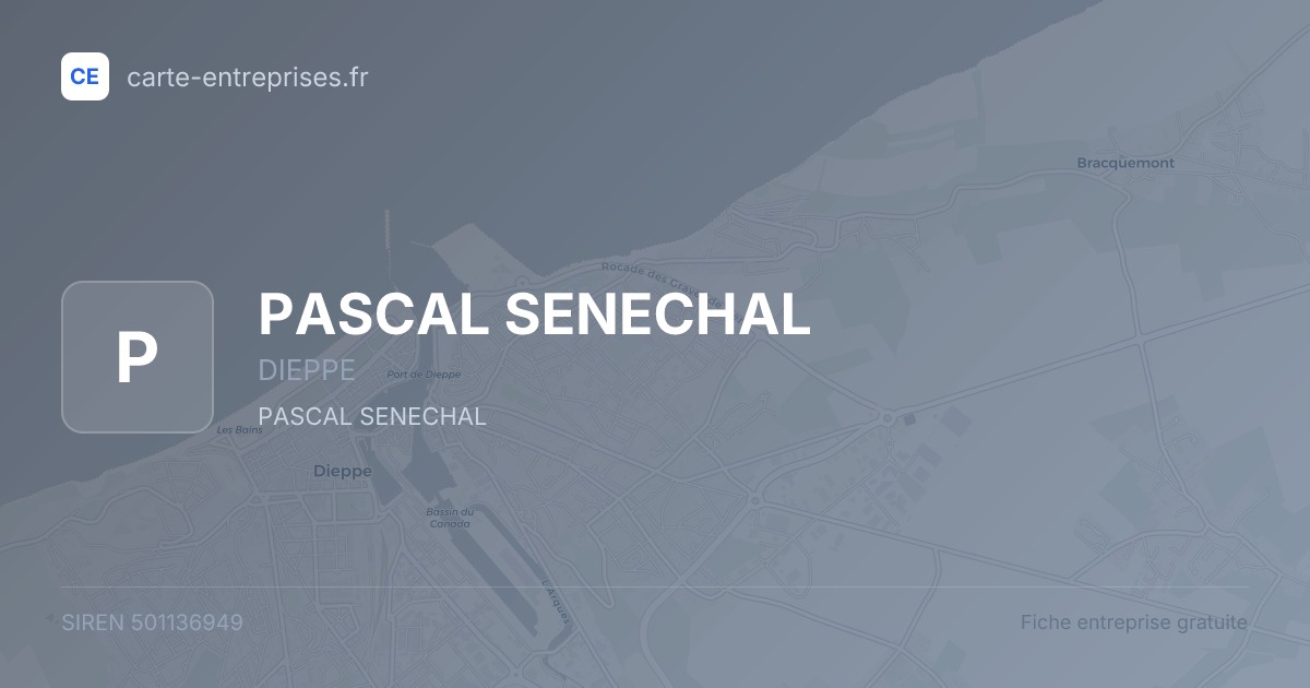 PASCAL SENECHAL — 501136949 — fiche entreprise