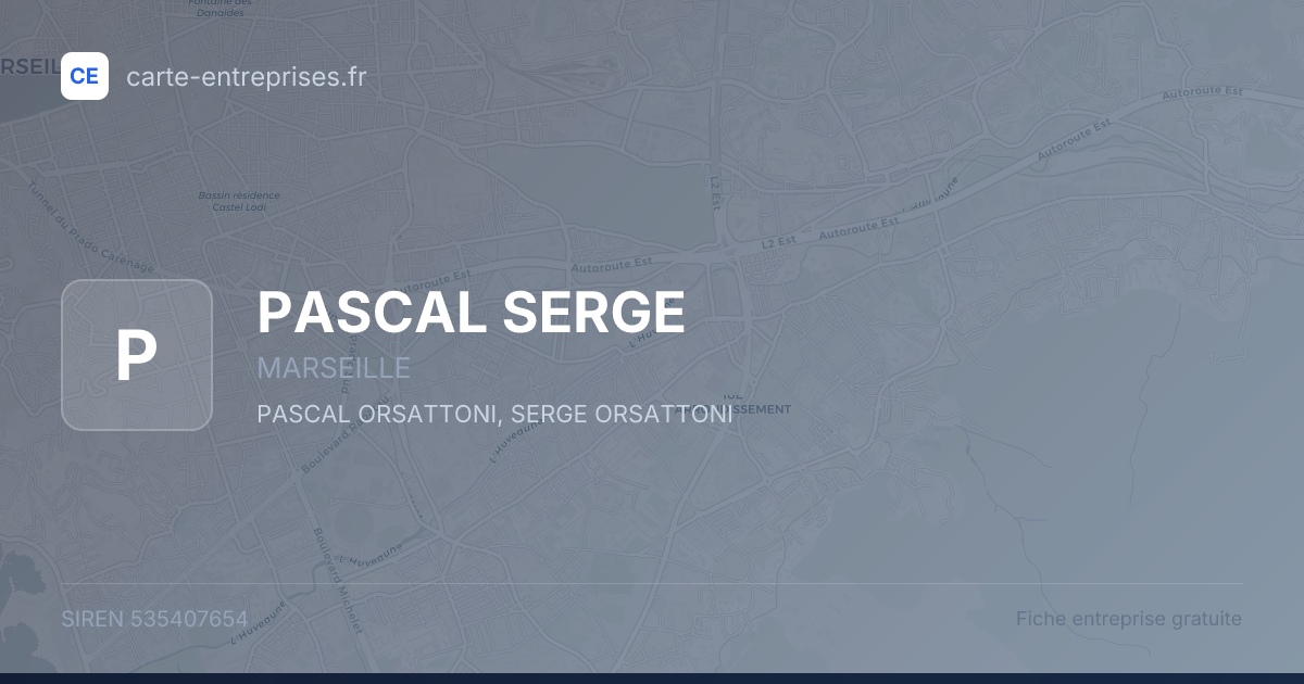 PASCAL SERGE — 535407654 — fiche entreprise
