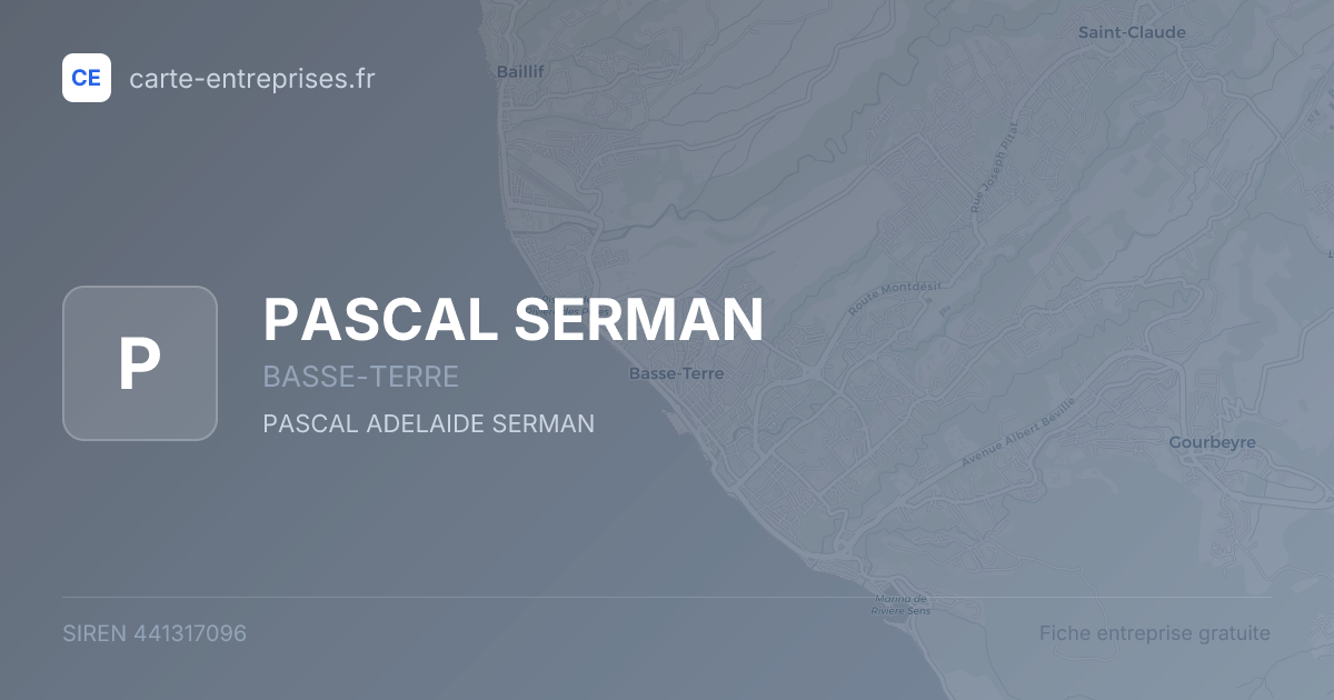 PASCAL SERMAN — 441317096 — fiche entreprise