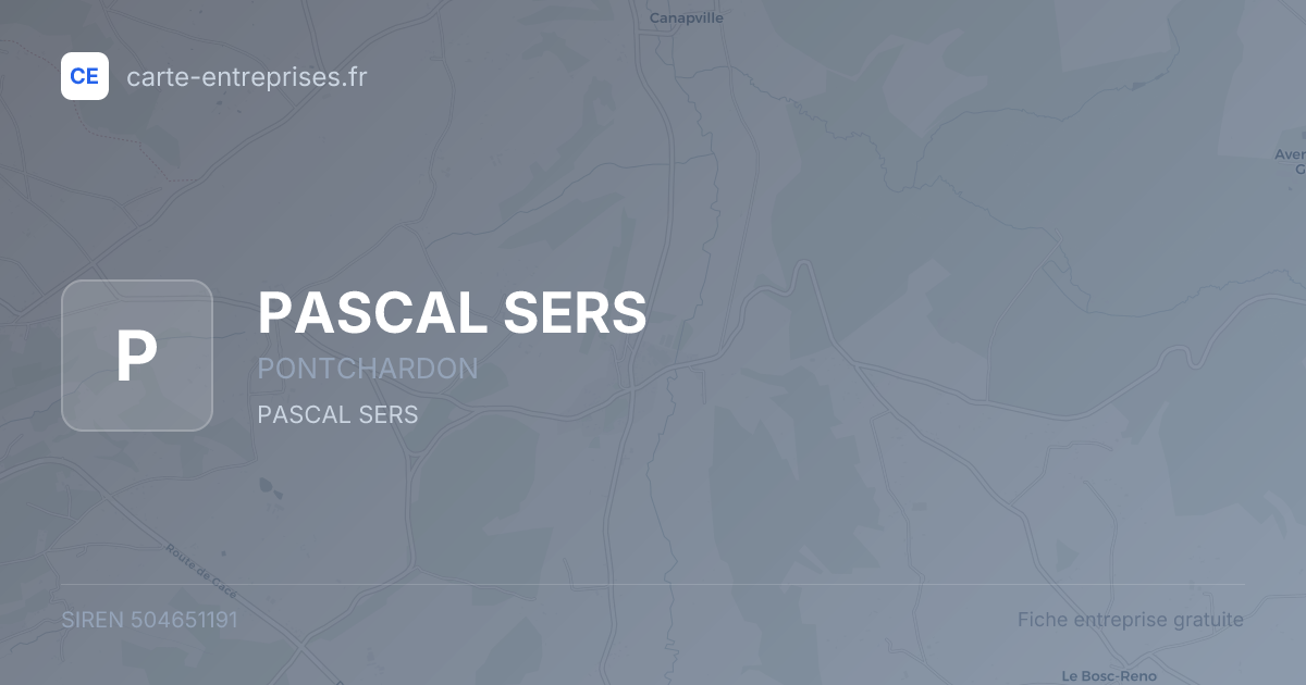 PASCAL SERS — 504651191 — fiche entreprise