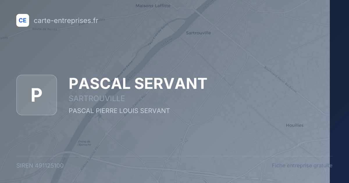 PASCAL SERVANT — 491125100 — fiche entreprise