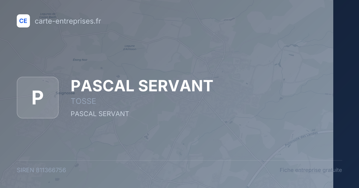 PASCAL SERVANT — 811366756 — fiche entreprise