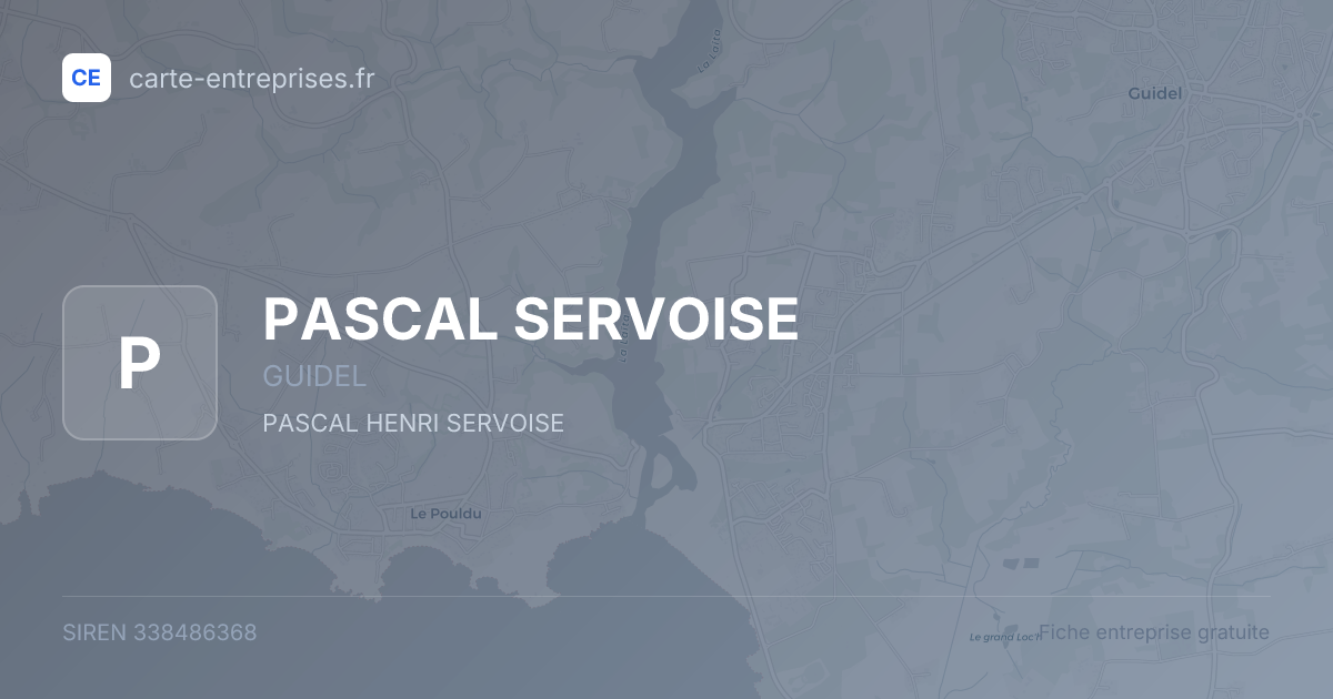 PASCAL SERVOISE — 338486368 — fiche entreprise