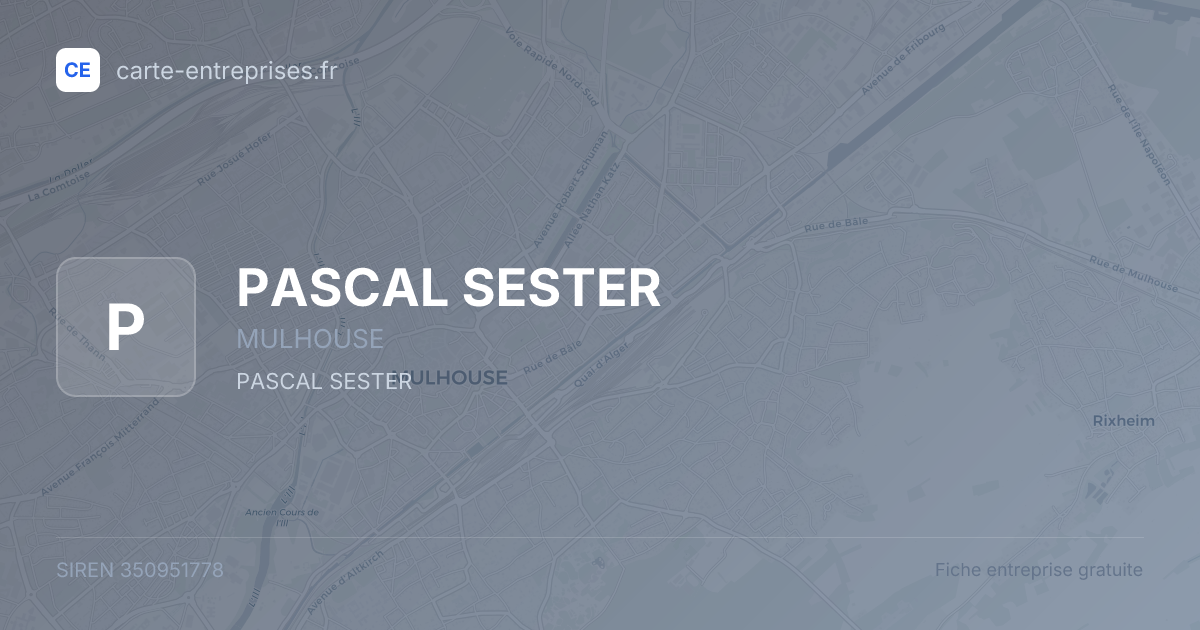 PASCAL SESTER — 350951778 — fiche entreprise