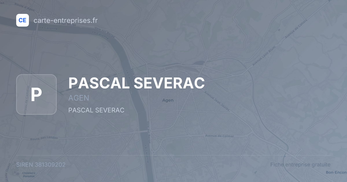 PASCAL SEVERAC — 381309202 — fiche entreprise