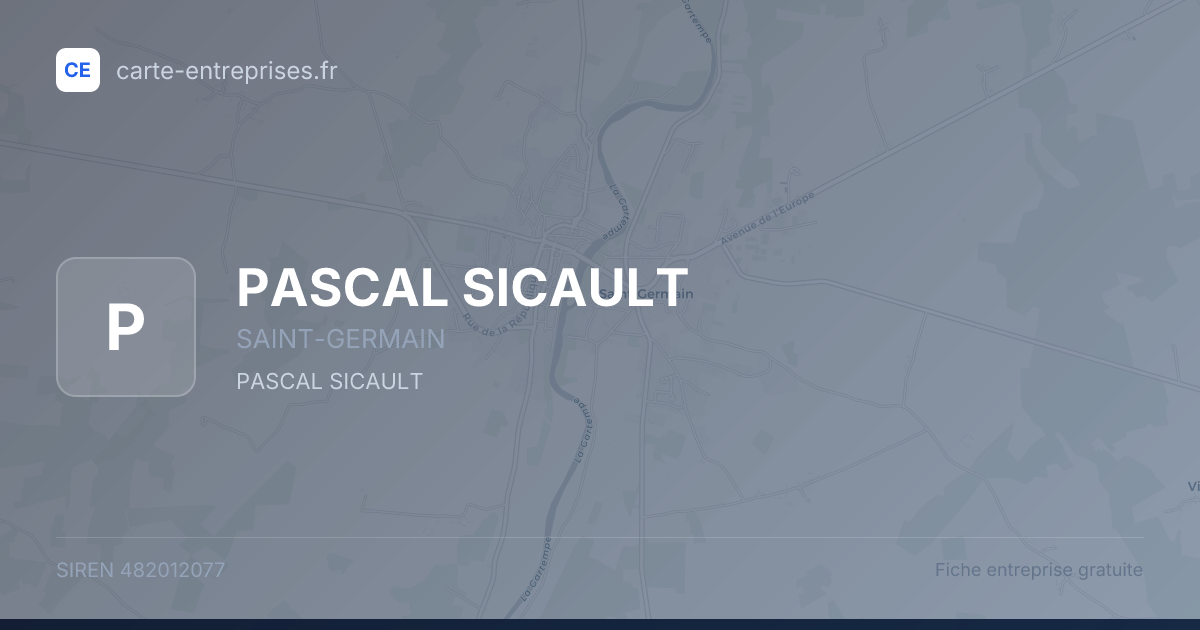 PASCAL SICAULT — 482012077 — fiche entreprise
