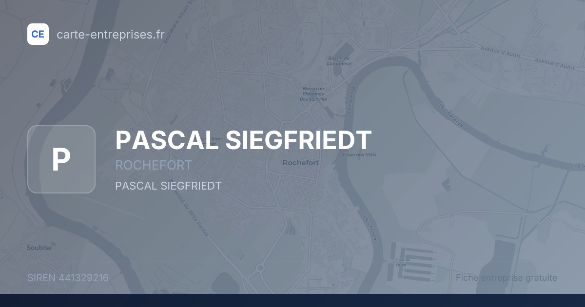 PASCAL SIEGFRIEDT — 441329216 — fiche entreprise