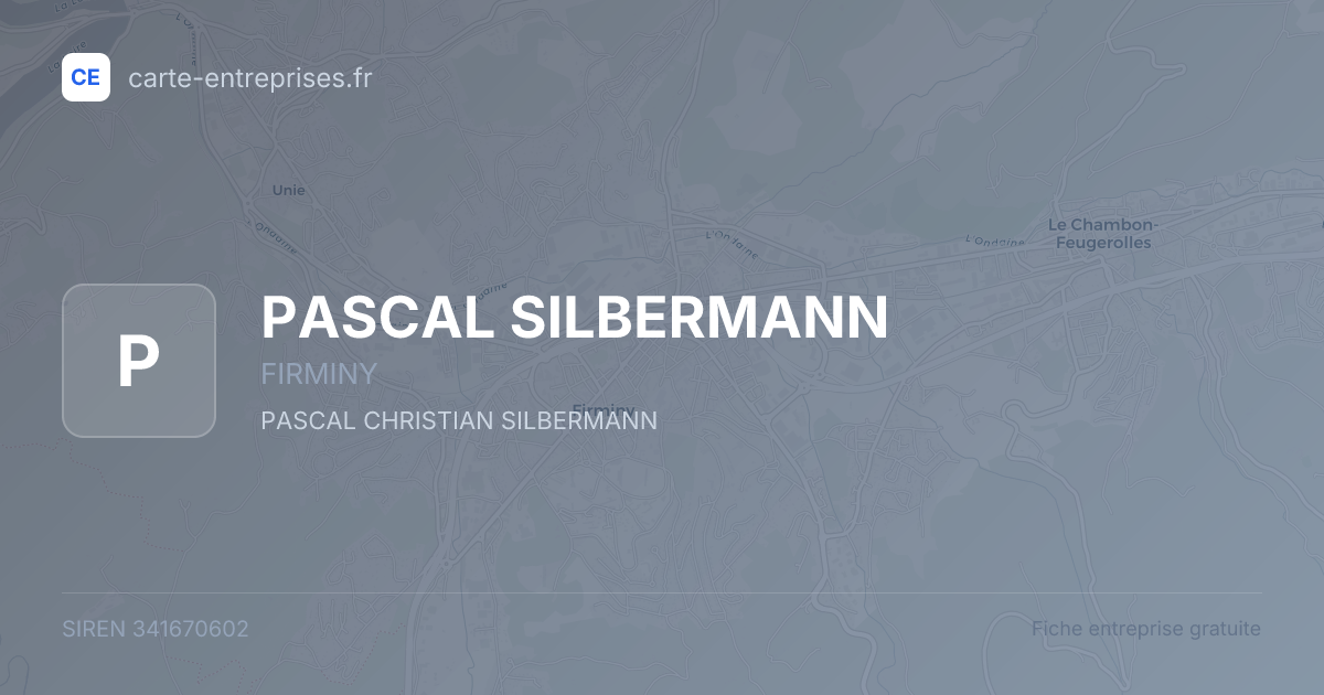 PASCAL SILBERMANN — 341670602 — fiche entreprise