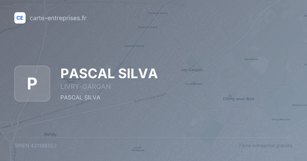 PASCAL SILVA — 421186552 — fiche entreprise