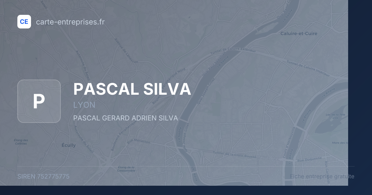 PASCAL SILVA — 752775775 — fiche entreprise