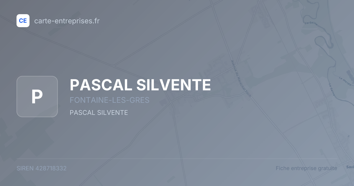 PASCAL SILVENTE — 428718332 — fiche entreprise