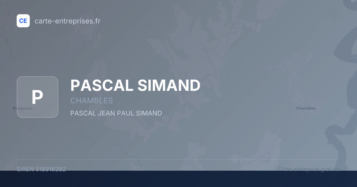 PASCAL SIMAND — 518916382 — fiche entreprise