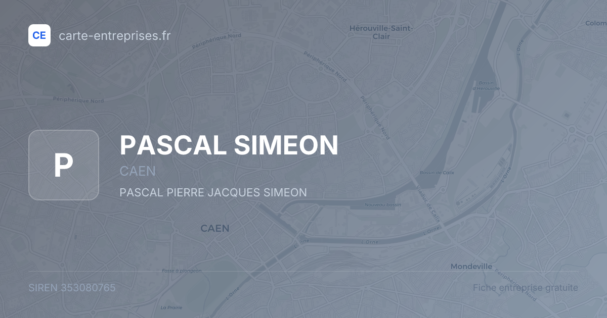 PASCAL SIMEON — 353080765 — fiche entreprise