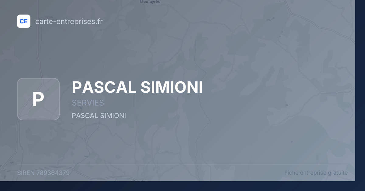 PASCAL SIMIONI — 789364379 — fiche entreprise