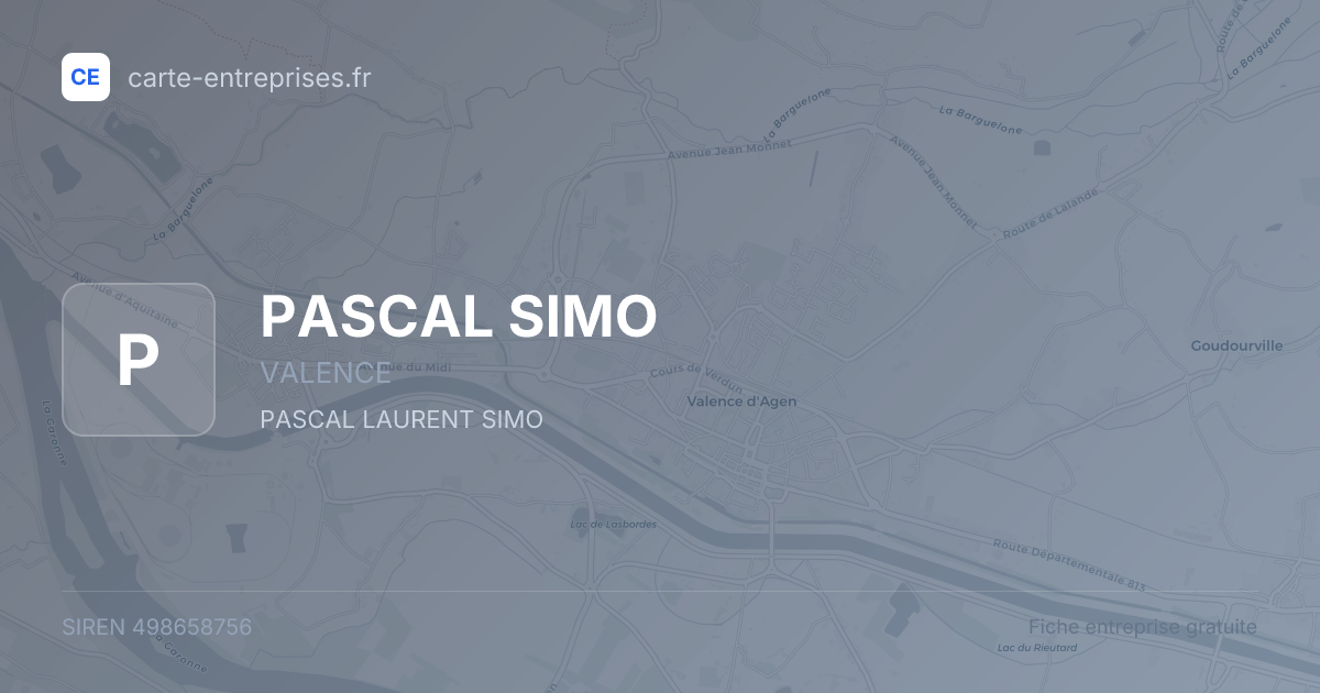 PASCAL SIMO — 498658756 — fiche entreprise