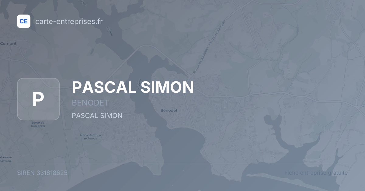 PASCAL SIMON — 331818625 — fiche entreprise