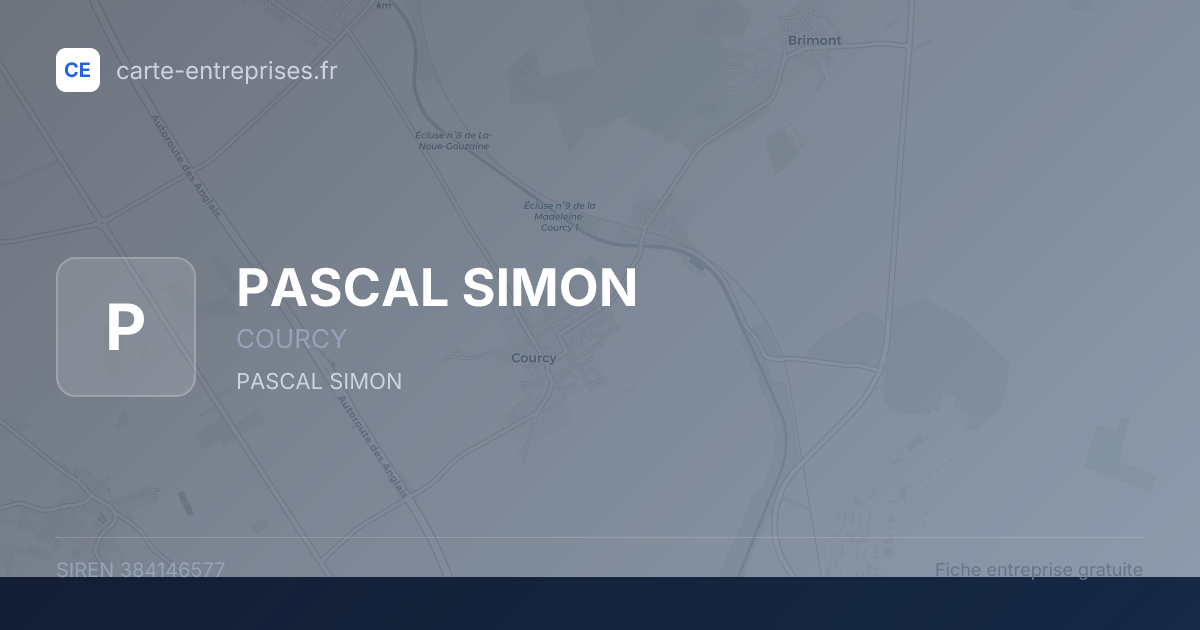 PASCAL SIMON — 384146577 — fiche entreprise