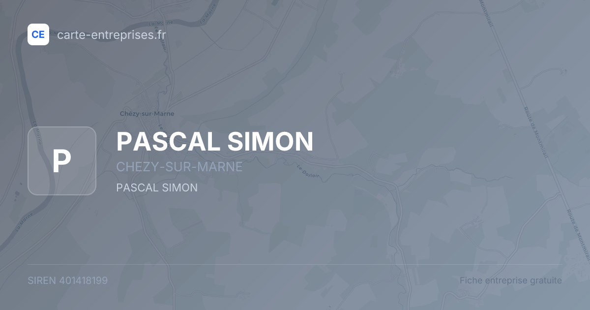 PASCAL SIMON — 401418199 — fiche entreprise