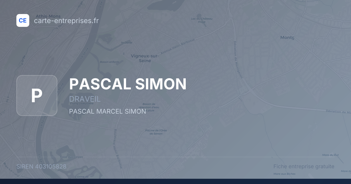 PASCAL SIMON — 403105828 — fiche entreprise