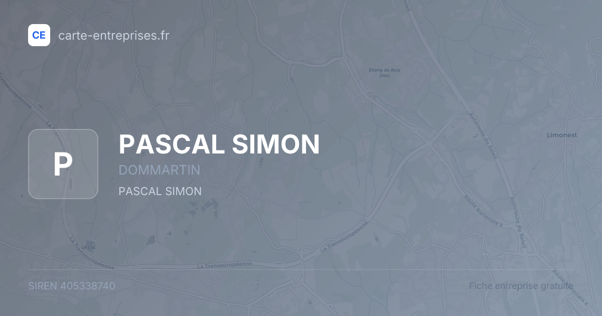 PASCAL SIMON — 405338740 — fiche entreprise