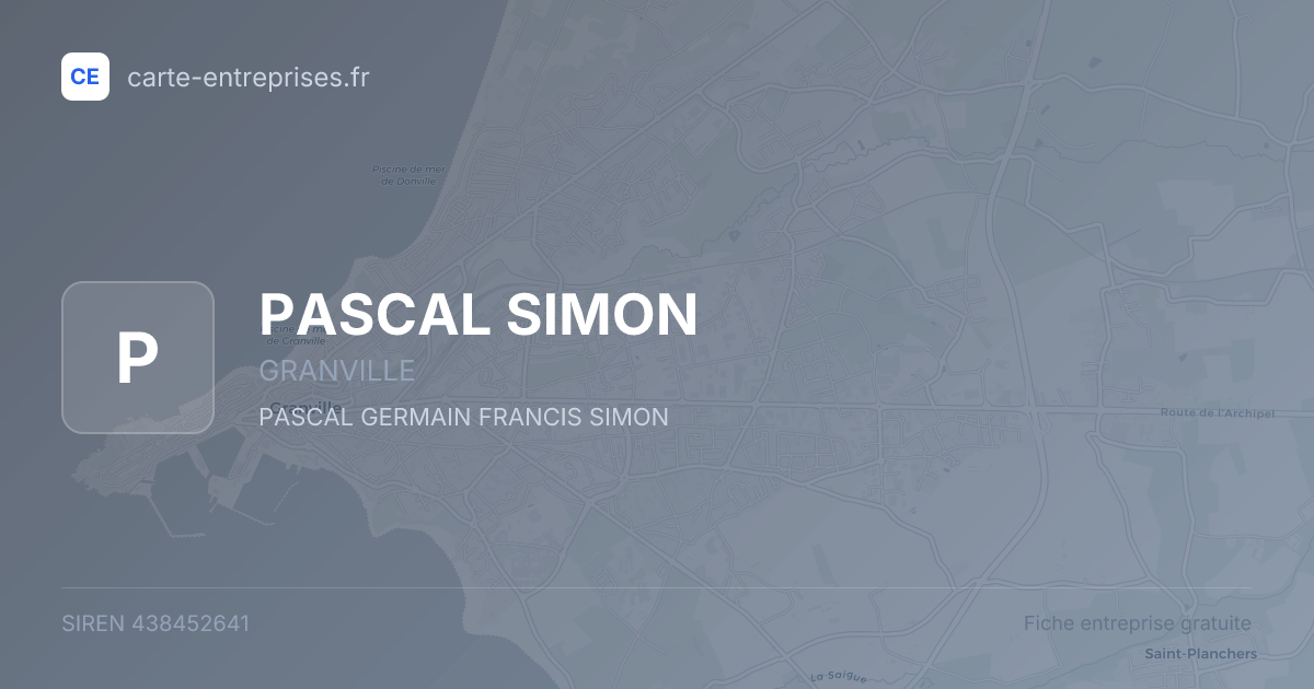 PASCAL SIMON — 438452641 — fiche entreprise