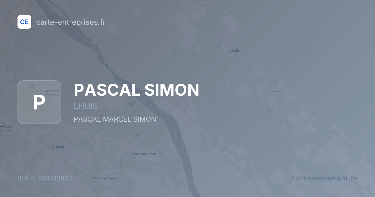 PASCAL SIMON — 440733863 — fiche entreprise