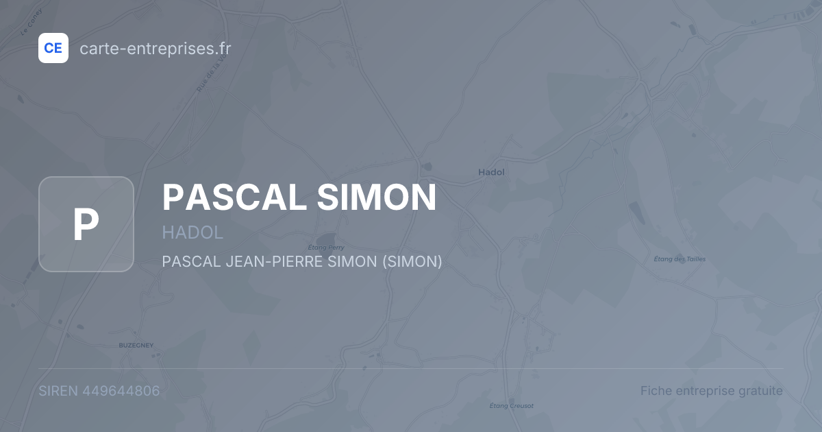 PASCAL SIMON — 449644806 — fiche entreprise
