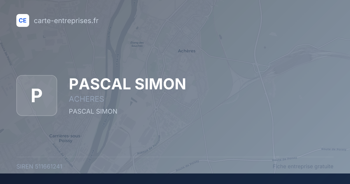 PASCAL SIMON — 511661241 — fiche entreprise
