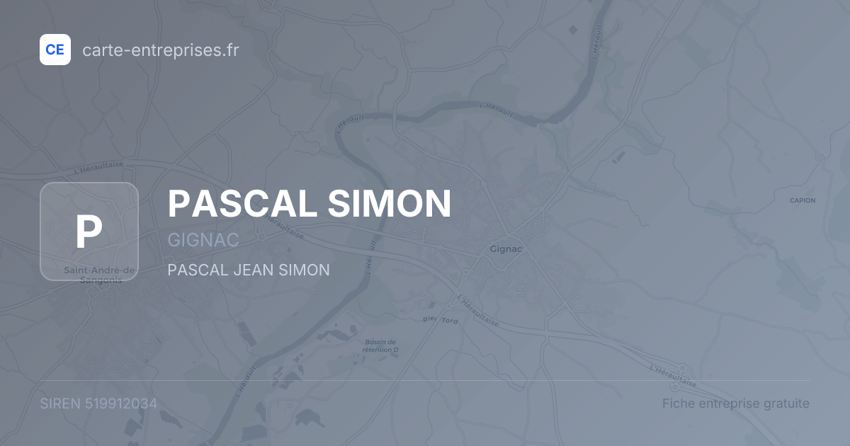 PASCAL SIMON — 519912034 — fiche entreprise