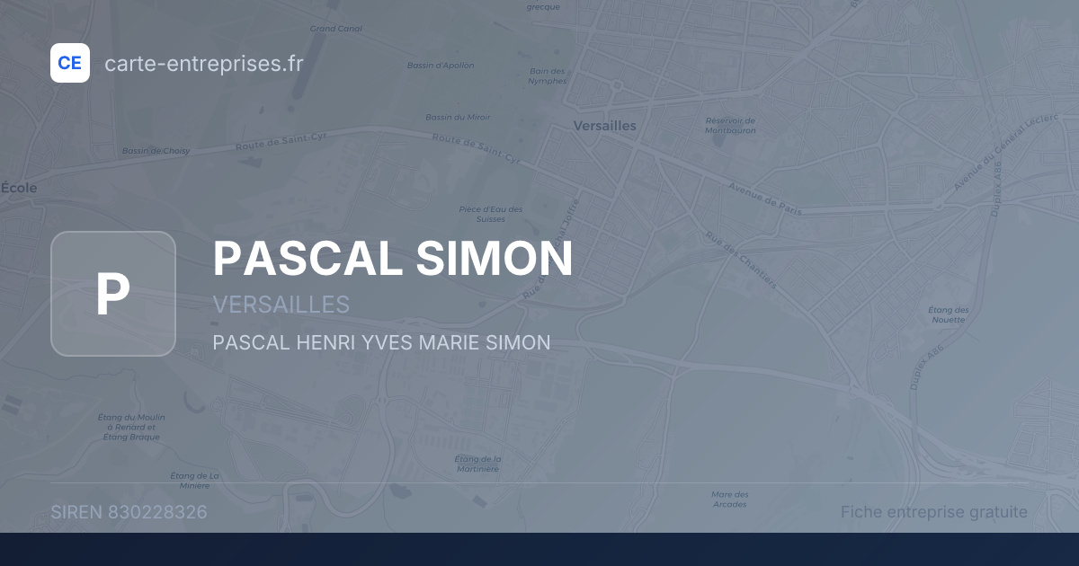 PASCAL SIMON — 830228326 — fiche entreprise