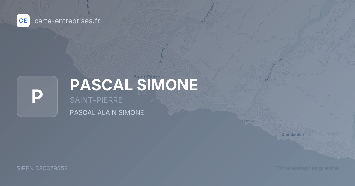 PASCAL SIMONE — 380379552 — fiche entreprise